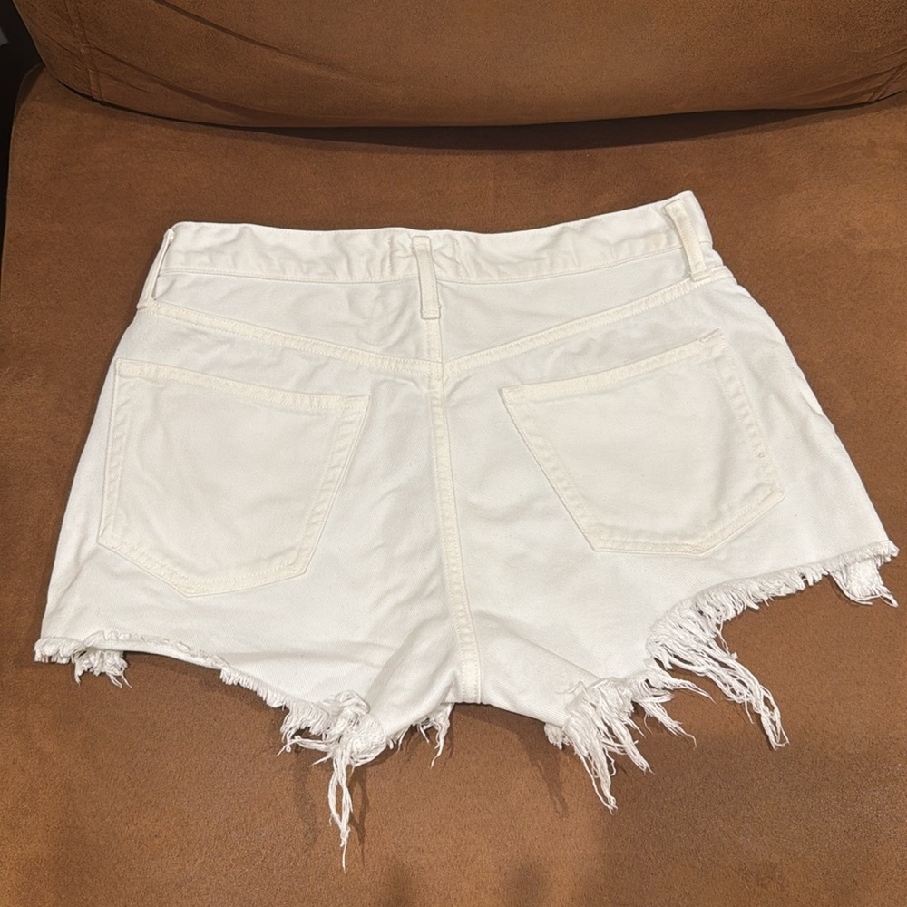 AGOLDE Parker White Denim Cutoff Shorts – Size 27 - Picture 5 of 6
